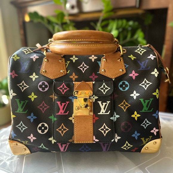Louis Vuitton Speedy 30 Black Multicolor Monogram - Picture 1 of 16